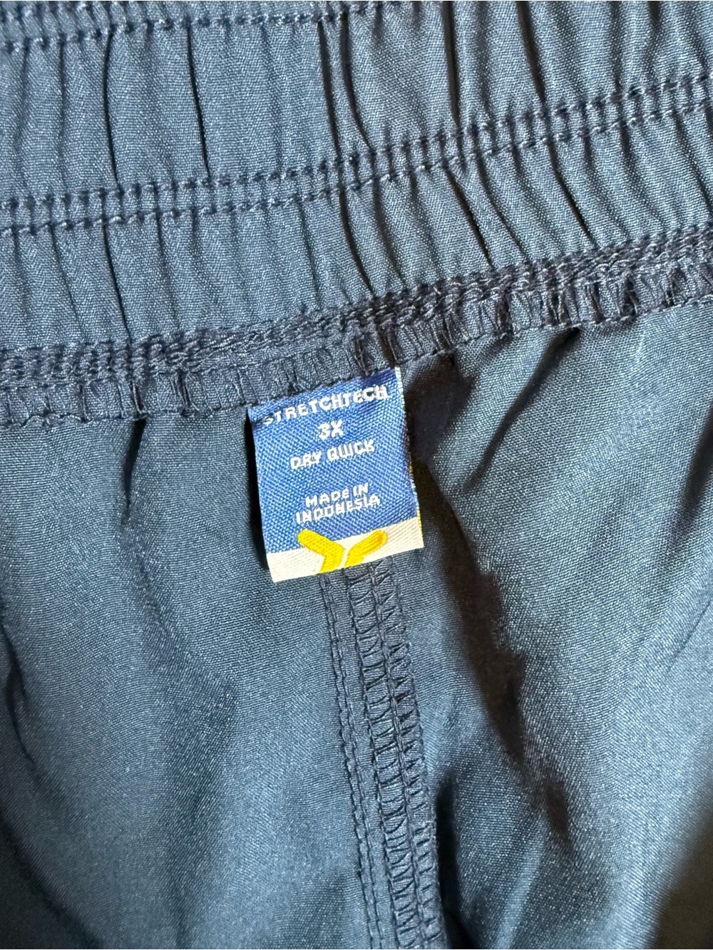Navy Wide-Leg Drawstring active stretchtech Pants - Picture 6 of 6